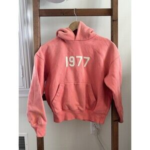 Fear Of God Essentials 1977 Hoodie "Coral" Size 8 Women's AUTHENTIC